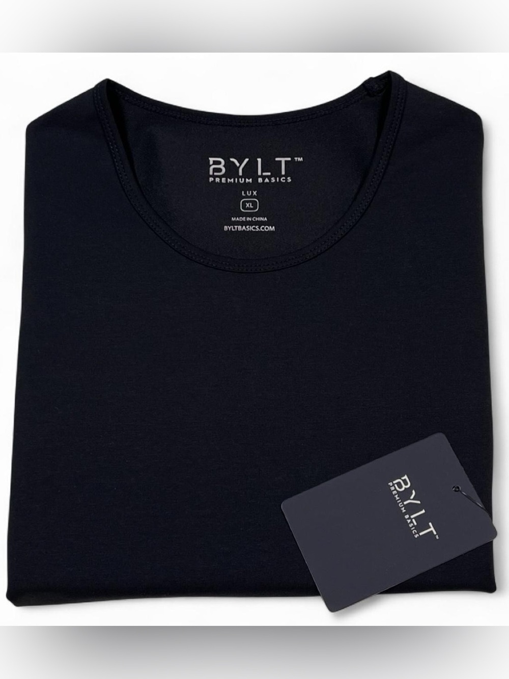 NWT! BYLT Premium Basics Drop Cut Lux S/S T-Shirt in Black Men’s Size X-Large